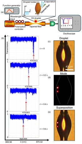 Fig. 1 from Resonantly enhanced evaporation sensing in liquid droplet whispering-gallery cavities.